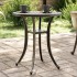 Mesa de jardín aluminio fundido bronce Ø48x53