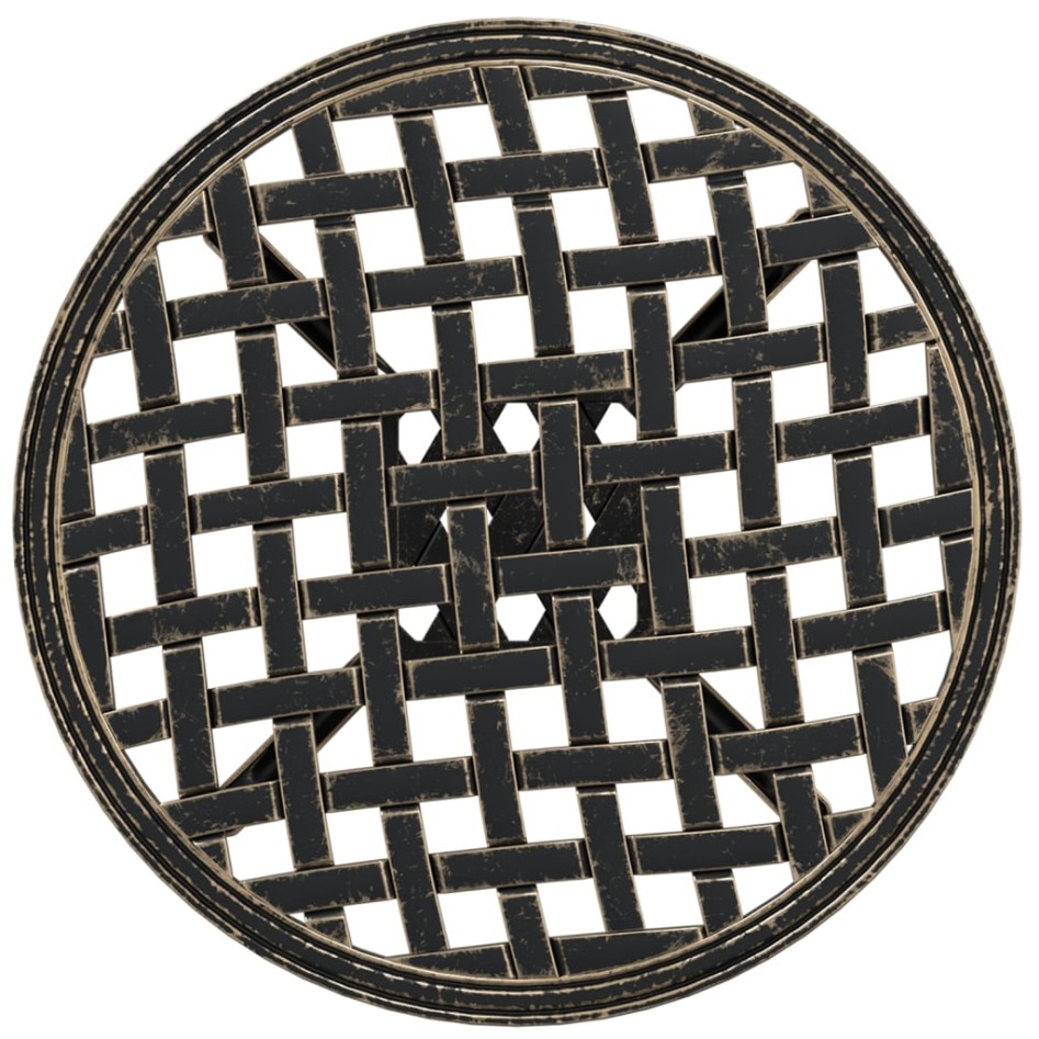 Mesa de jardín aluminio fundido bronce Ø48x53