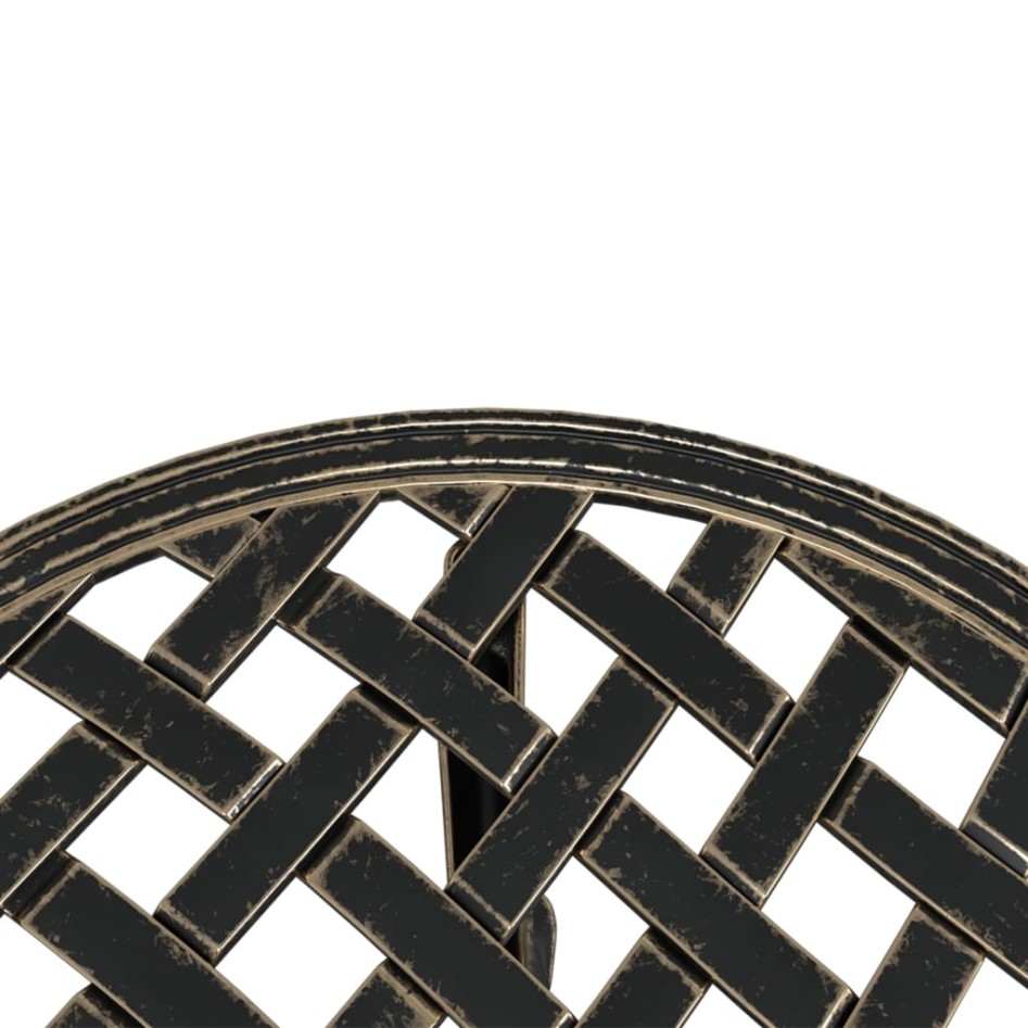 Mesa de jardín aluminio fundido bronce Ø48x53