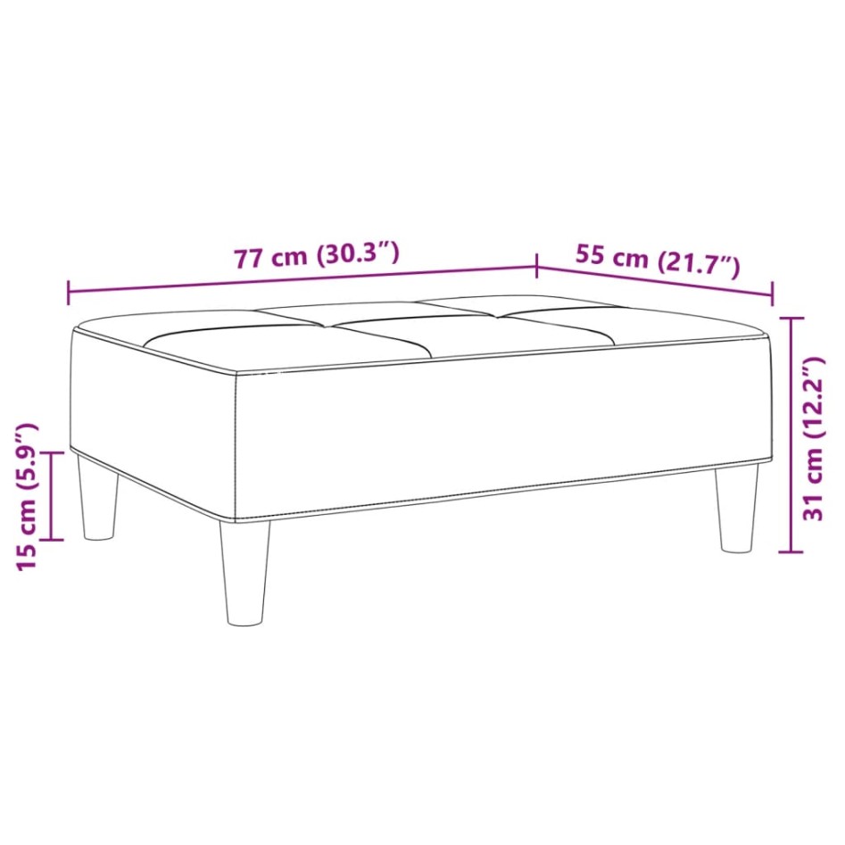 Reposapiés de tela patchwork 77x55x31