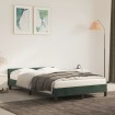 Estructura cama con cabecero terciopelo verde oscuro 120x200 cm