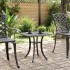 Mesa de jardín aluminio fundido negro 80x80x75