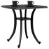 Mesa de jardín aluminio fundido negro 80x80x75
