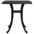 Mesa de jardín aluminio fundido negro 80x80x75