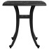 Mesa de jardín aluminio fundido negro 80x80x75