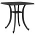 Mesa de jardín aluminio fundido negro 80x80x75