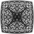 Mesa de jardín aluminio fundido negro 80x80x75