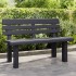 Banco de jardín polipropileno gris antracita 110x52x71
