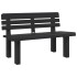 Banco de jardín polipropileno gris antracita 110x52x71
