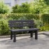 Banco de jardín polipropileno gris antracita 110x52x71