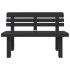 Banco de jardín polipropileno gris antracita 110x52x71