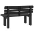 Banco de jardín polipropileno gris antracita 110x52x71