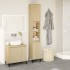 Armario de baño madera contrachapada roble Sonoma 30x30x190