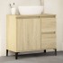Armario de baño madera contrachapada roble Sonoma 65x33x60