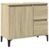 Armario de baño madera contrachapada roble Sonoma 65x33x60
