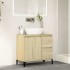 Armario de baño madera contrachapada roble Sonoma 65x33x60