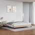 Estructura de cama cabecero cuero sintético capuchino