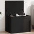 Caja de almacenaje madera de ingeniería negro 60x42x46