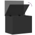 Caja de almacenaje madera de ingeniería negro 60x42x46