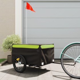 Remolque para bicicleta hierro negro y verde 45