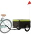 Remolque para bicicleta hierro negro y verde 45