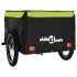 Remolque para bicicleta hierro negro y verde 45