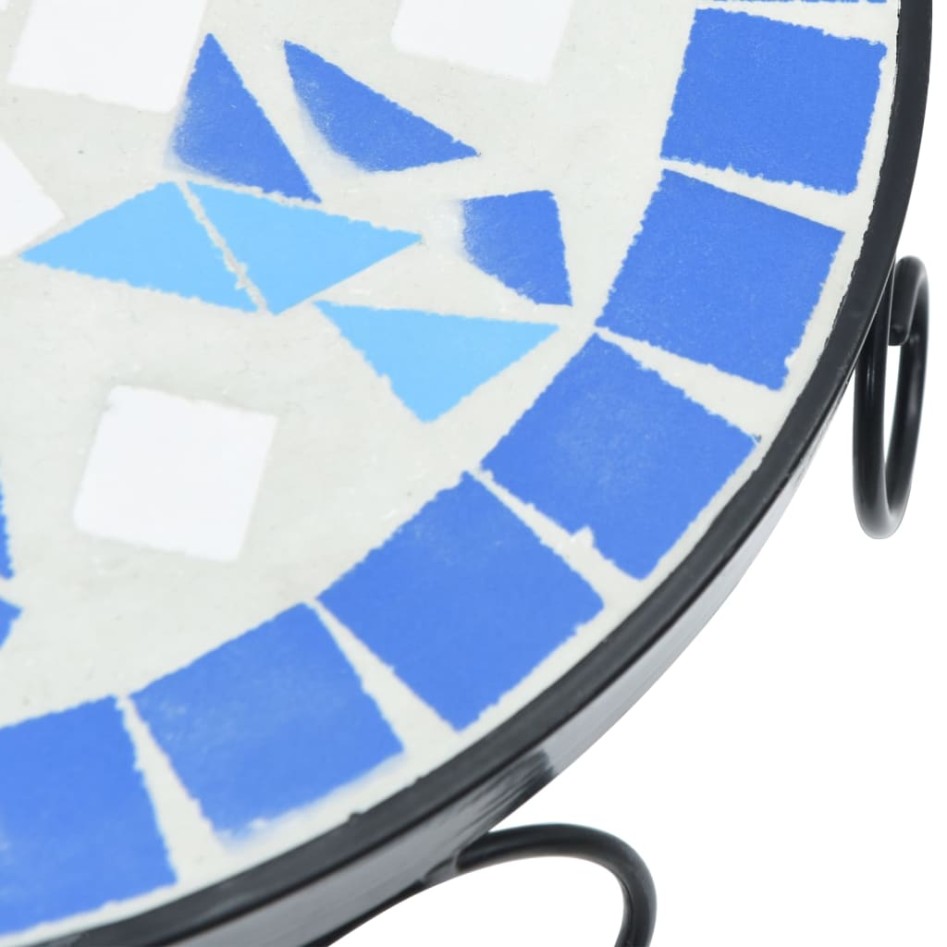 Soportes para plantas 3 uds cerámica azul y