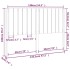 Cabecero de cama madera maciza de pino blanco 145,5x4x100
