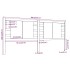 Cabecero madera maciza de pino negro 206x4x100