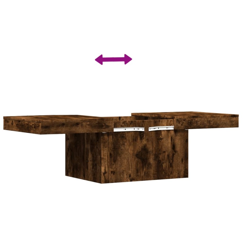 Mesa de centro madera de ingeniería roble ahumado 100x55x40