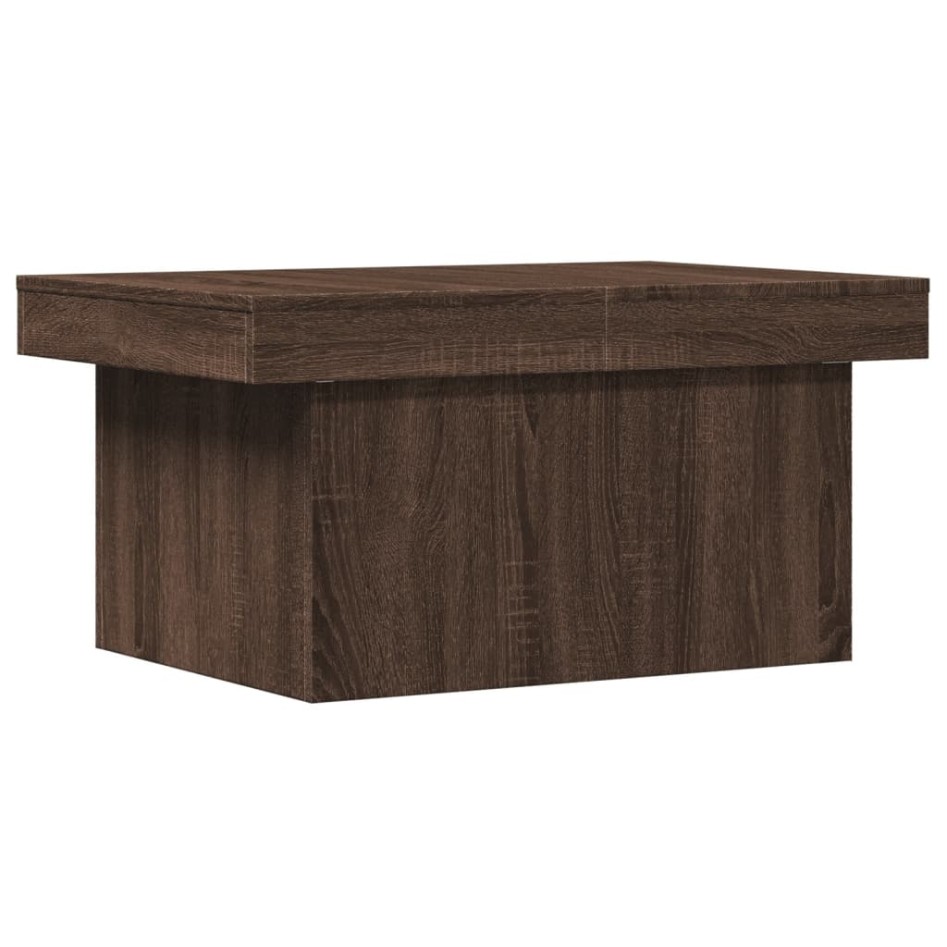 Mesa de centro madera de ingeniería marrón roble 80x55x40