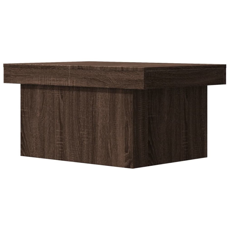 Mesa de centro madera de ingeniería marrón roble 80x55x40