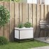 Jardinera de madera maciza de pino blanca 60x40x50