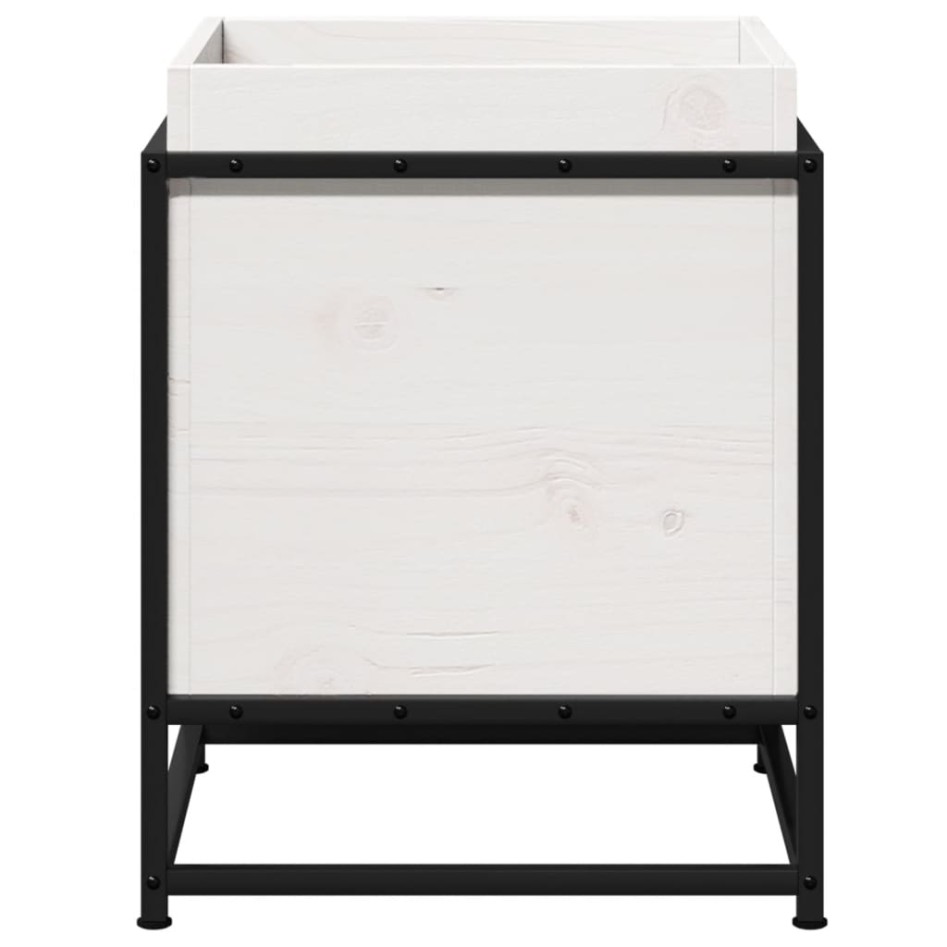 Jardinera de madera maciza de pino blanca 60x40x50