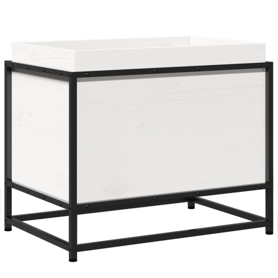 Jardinera de madera maciza de pino blanca 60x40x50