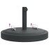 Base de sombrilla redonda con asas para palo Ø38/48 mm 25