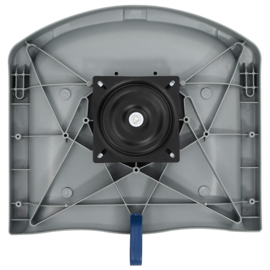 Set asientos plegables para barco 2 uds con cojín blanco y