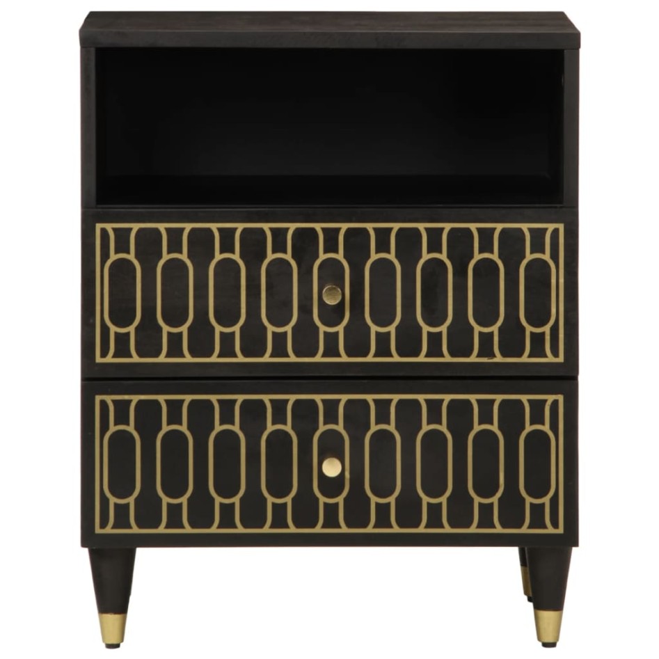 Mesita de noche madera maciza de mango 50x33x60