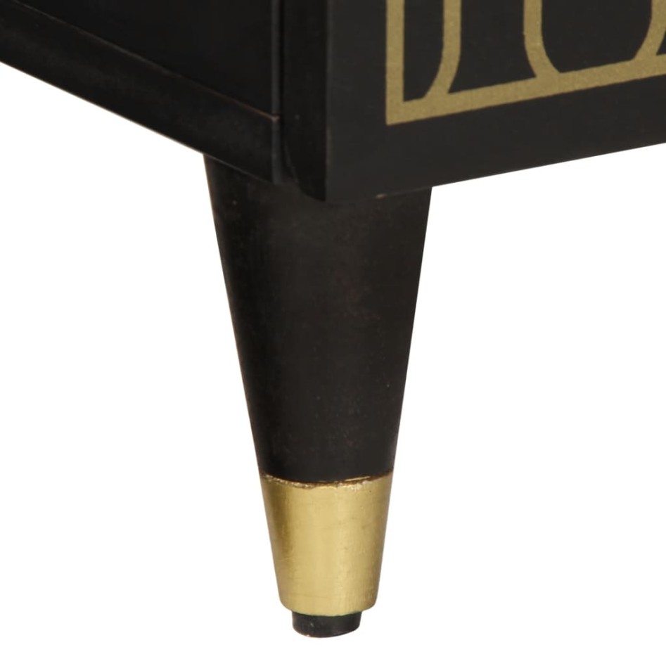 Mesita de noche madera maciza de mango 50x33x60