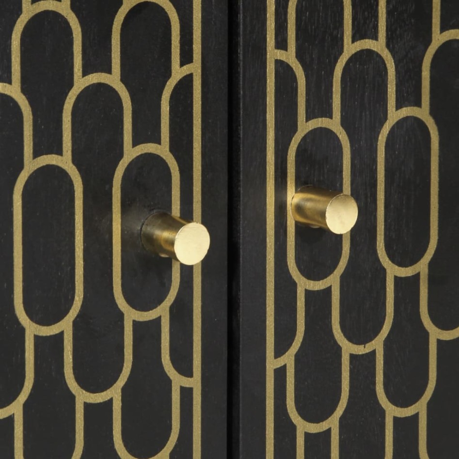 Armario auxiliar madera maciza de mango 60x33x75