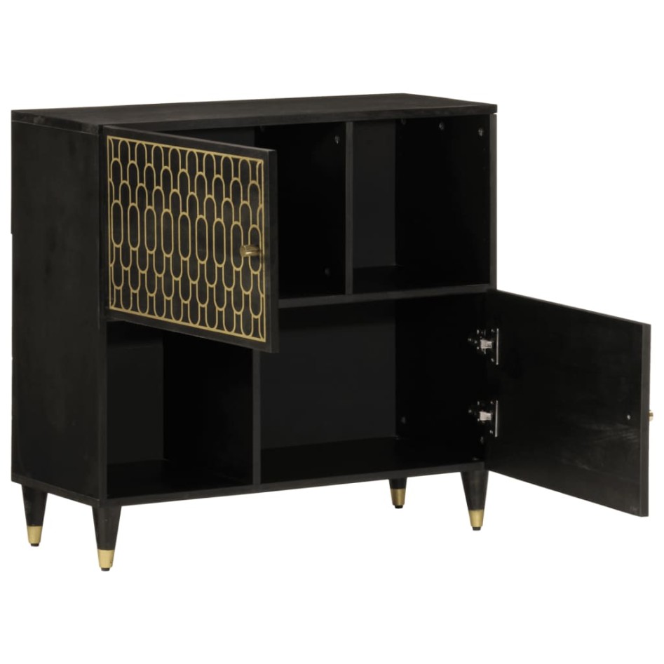 Armario auxiliar madera maciza de mango 80x33x75