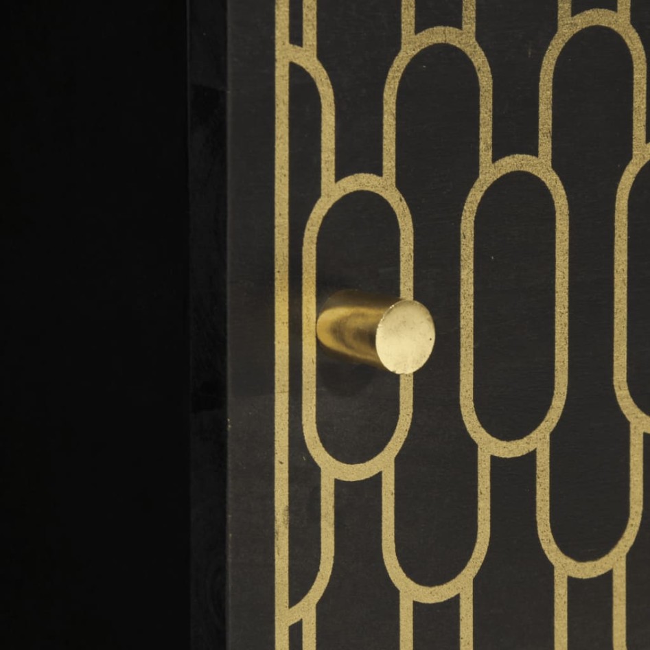 Armario auxiliar madera maciza de mango 80x33x75