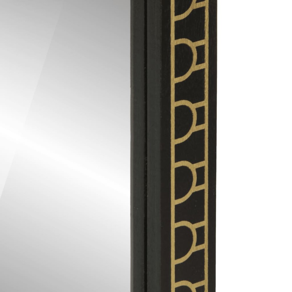 Espejo de baño madera maciza de acacia y vidrio 50x70x2,5