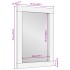 Espejo de baño madera maciza de acacia y vidrio 50x70x2,5