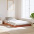Estructura de cama sin colchón madera maciza marrón 120x190