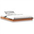 Cama sin colchón madera maciza de pino marrón cera 140x190
