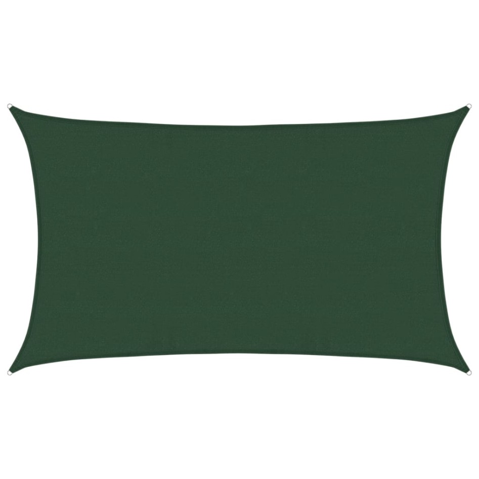 Toldo de vela HDPE verde oscuro 160 g/m² 5x8