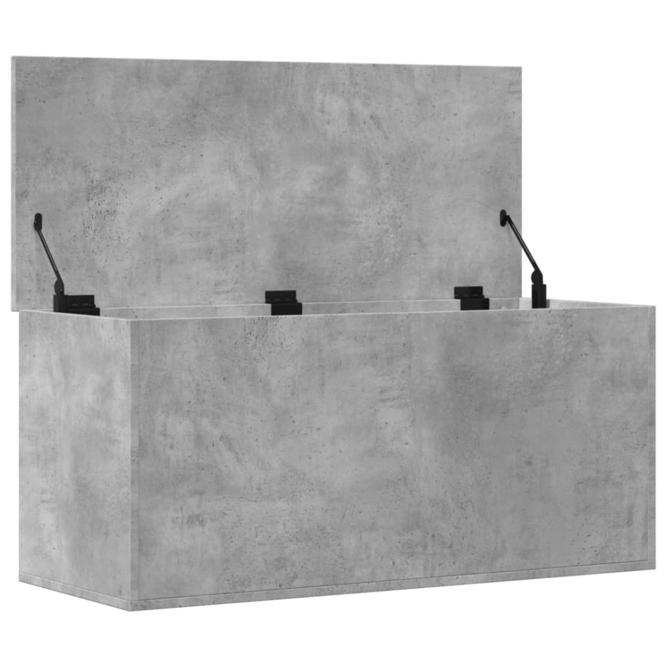 Caja de almacenaje madera ingeniería gris hormigón 100x42x46