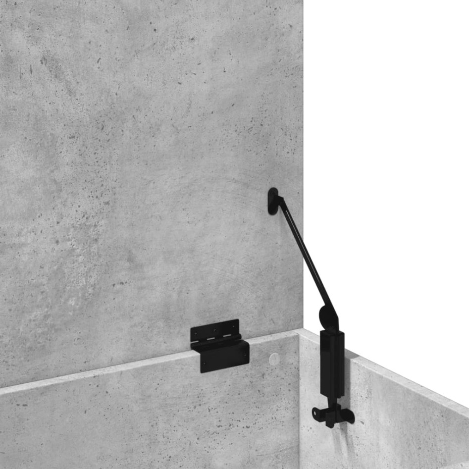 Caja de almacenaje madera ingeniería gris hormigón 100x42x46