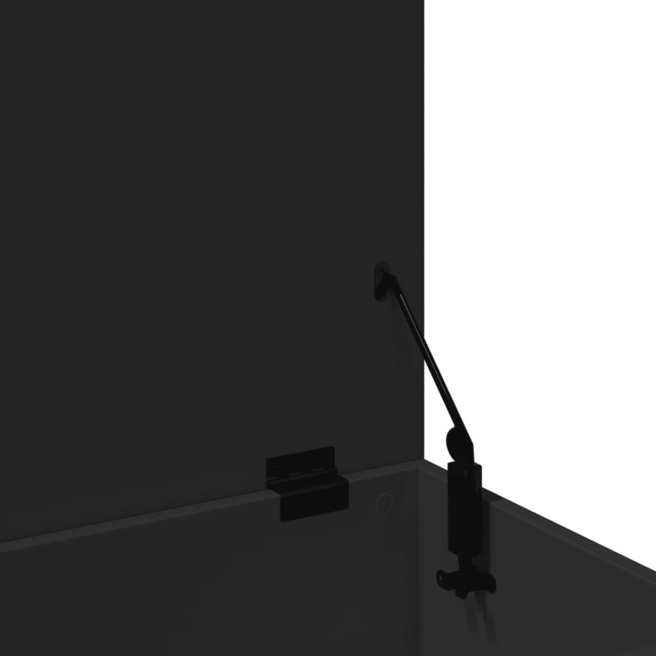 Caja de almacenaje madera de ingeniería negro 100x42x46